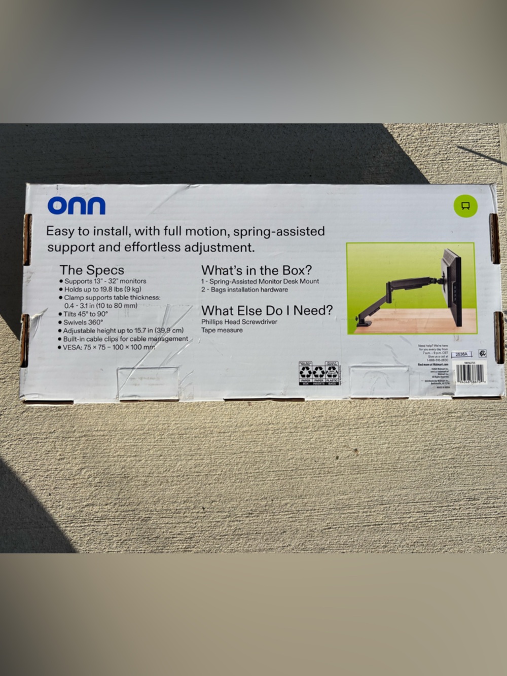 Onn Spring Assisted Monitor Desk Mount - Picture 8 of 10